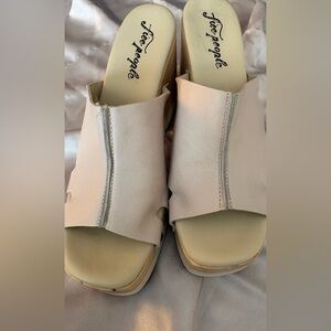 Free People Cream Mules for Women
